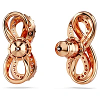 Hyperbola stud earrings, Infinity, White, Rose gold-tone plated by SWAROVSKI