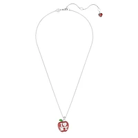 I LOVE NY pendant, Red, Rhodium plated by SWAROVSKI