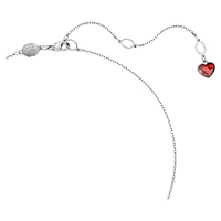I LOVE NY pendant, Red, Rhodium plated by SWAROVSKI