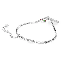 I LOVE NY bracelet, Red, Rhodium plated by SWAROVSKI