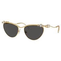 Sunglasses, Oval shape, SK7017, Gold tone by SWAROVSKI