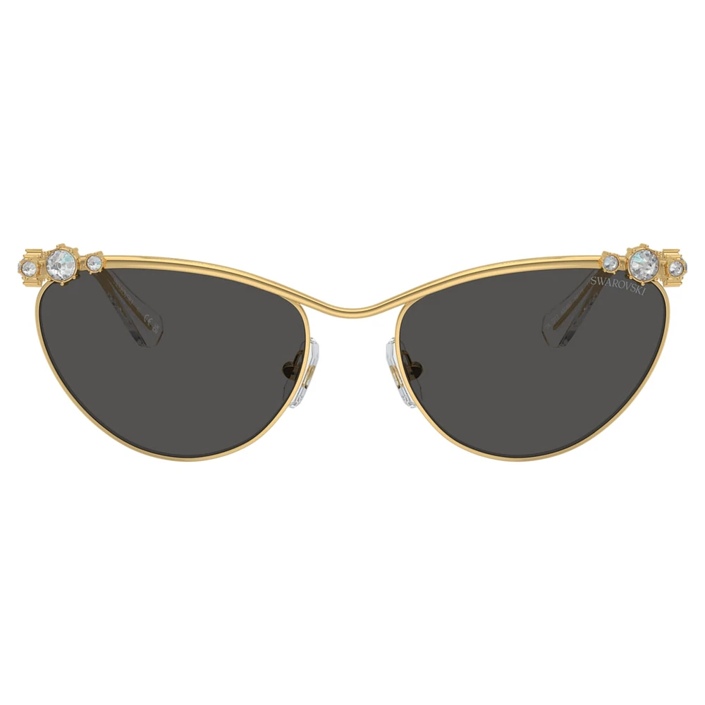 Sunglasses, Oval shape, SK7017, Gold tone by SWAROVSKI