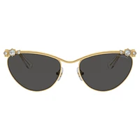 Sunglasses, Oval shape, SK7017, Gold tone by SWAROVSKI