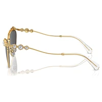 Sunglasses, Oval shape, SK7017, Gold tone by SWAROVSKI