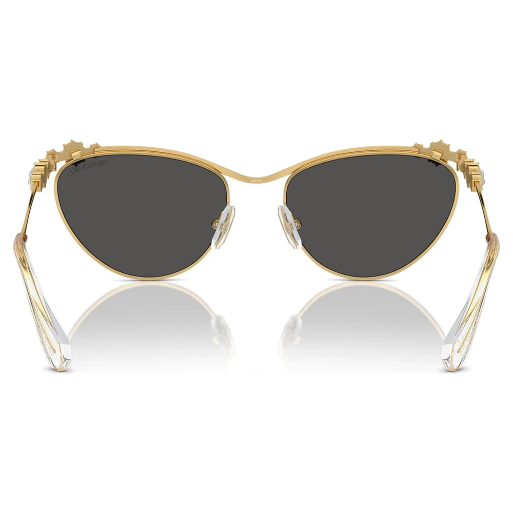 Sunglasses, Oval shape, SK7017, Gold tone by SWAROVSKI