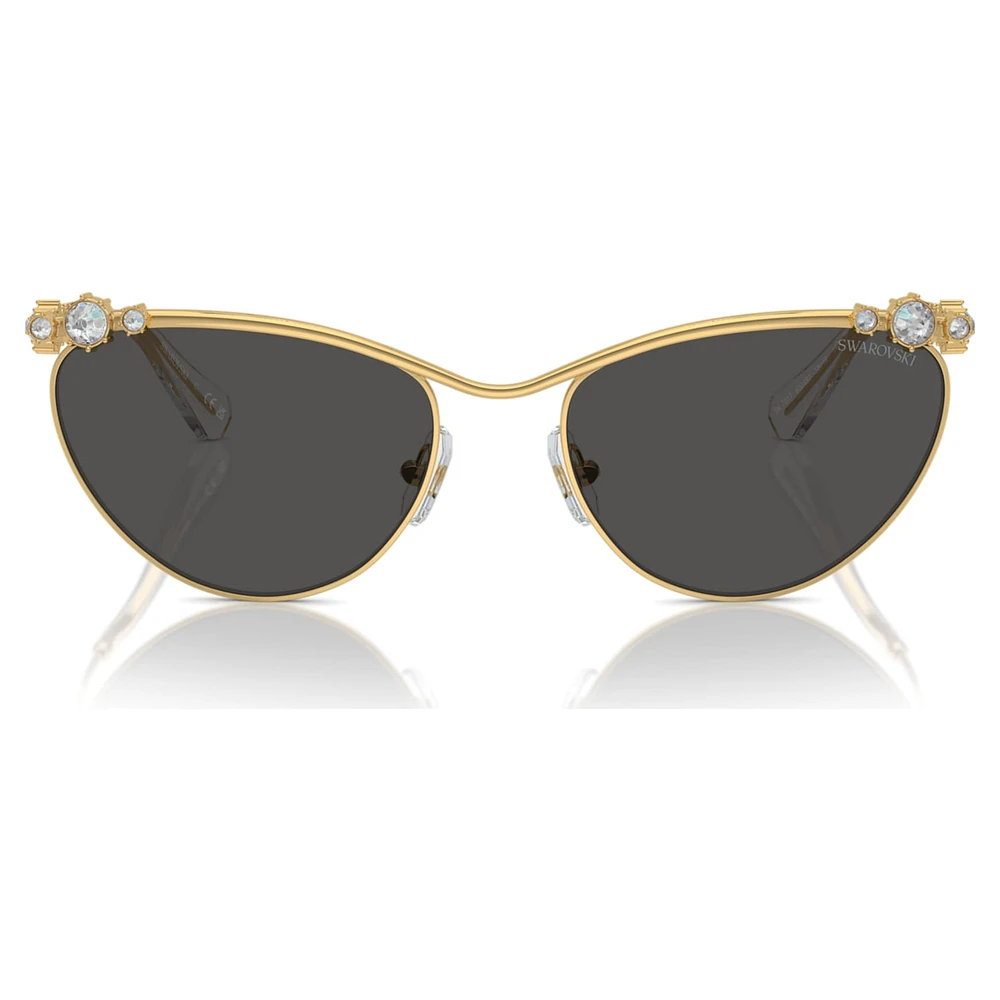 Sunglasses, Oval shape, SK7017, Gold tone by SWAROVSKI