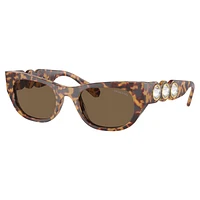 Sunglasses, Oval shape, SK6022, Brown by SWAROVSKI