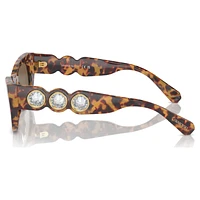 Sunglasses, Oval shape, SK6022, Brown by SWAROVSKI