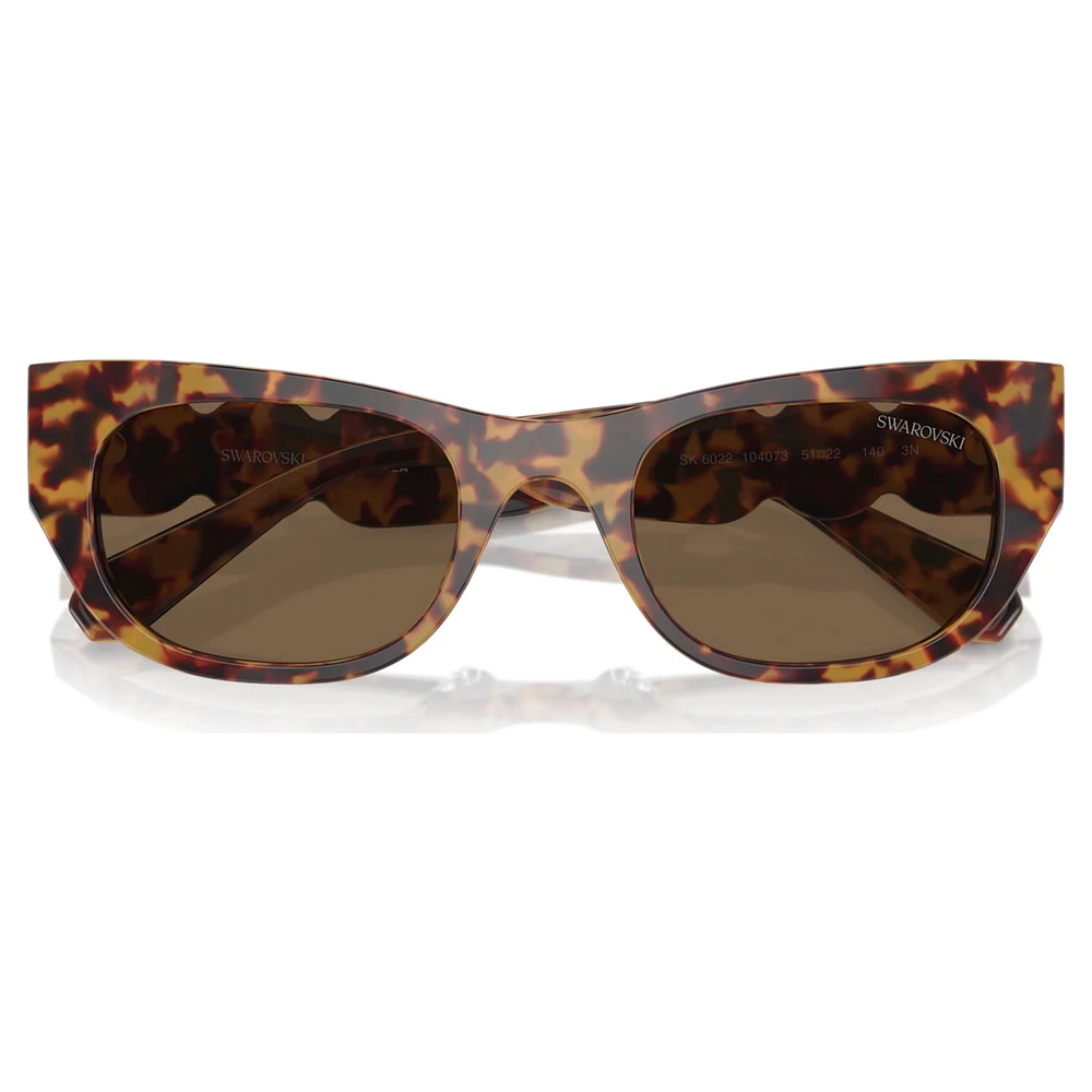 Sunglasses, Oval shape, SK6022, Brown by SWAROVSKI