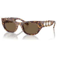 Sunglasses, Oval shape, SK6022, Brown by SWAROVSKI