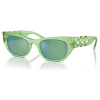 Sunglasses, Oval shape, SK6022, Green by SWAROVSKI