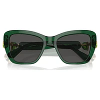 Sunglasses, Square shape, SK6018, Green by SWAROVSKI