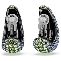Sublima clip earrings, Round cut, Medium, Multicolored, Ruthenium plated by SWAROVSKI
