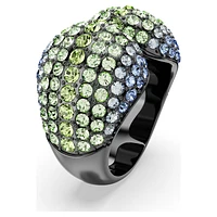 Sublima cocktail ring, Round cut, Multicolored, Ruthenium plated by SWAROVSKI