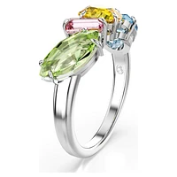 Gema ring, Mixed cuts, Multicolored, Rhodium plated by SWAROVSKI