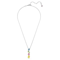 Gema Y pendant, Mixed cuts, Multicolored, Rhodium plated by SWAROVSKI