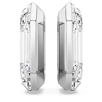 Lucent hoop earrings, Octagon shape, Small, White by SWAROVSKI