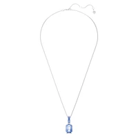 Millenia pendant, Octagon cut, Blue, Rhodium plated by SWAROVSKI