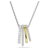 Hyperbola pendant, Mixed cuts, White, Mixed metal finish by SWAROVSKI