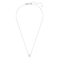 Eternity solitaire pendant, Lab-grown diamonds 1 ct tw, Round shape, 14K white gold by SWAROVSKI