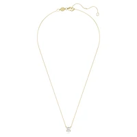 Eternity solitaire pendant, Lab-grown diamonds 1 ct tw, Round shape, 14K yellow gold by SWAROVSKI
