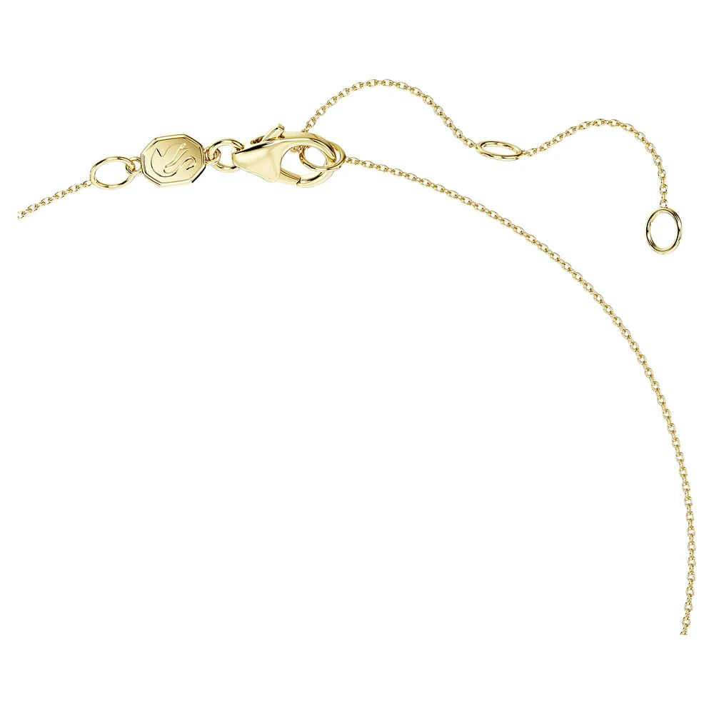 Eternity solitaire pendant, Lab-grown diamonds 1 ct tw, Round shape, 14K yellow gold by SWAROVSKI