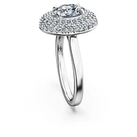 Eternity halo solitaire ring, Lab-grown diamonds 1.5 ct tw, Mixed shapes, 14K white gold by SWAROVSKI