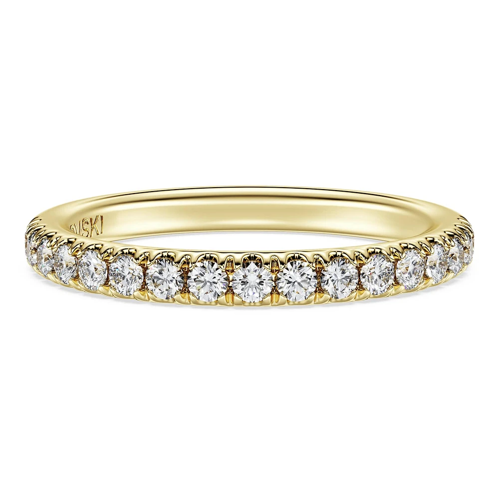 Eternity band ring, Lab-grown diamonds 0.4 ct tw, Round shape, 14K yellow gold by SWAROVSKI