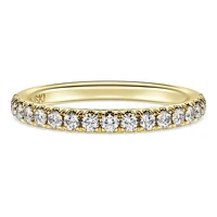 Eternity band ring, Lab-grown diamonds 0.4 ct tw, Round shape, 14K yellow gold by SWAROVSKI