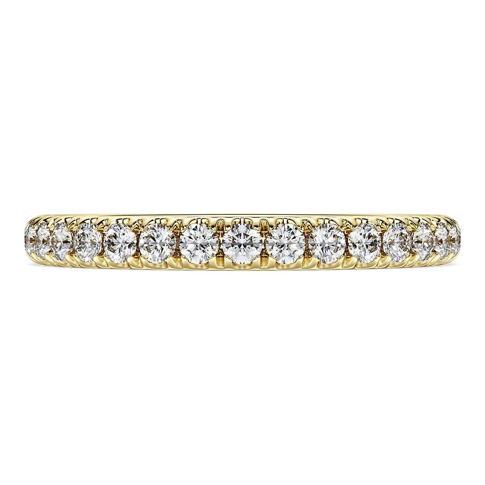 Eternity band ring, Lab-grown diamonds 0.4 ct tw, Round shape, 14K yellow gold by SWAROVSKI