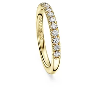 Eternity band ring, Lab-grown diamonds 0.4 ct tw, Round shape, 14K yellow gold by SWAROVSKI
