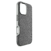 High smartphone case, iPhone® 16, Silver tone by SWAROVSKI