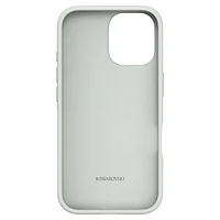 High smartphone case, iPhone® 16, Silver tone by SWAROVSKI