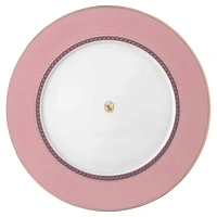 Signum dinner plate, Porcelain, Pink by SWAROVSKI
