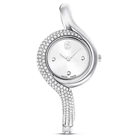 Dextera asymmetric watch, Swiss Made, Metal bracelet, Silver Tone, Stainless steel by SWAROVSKI
