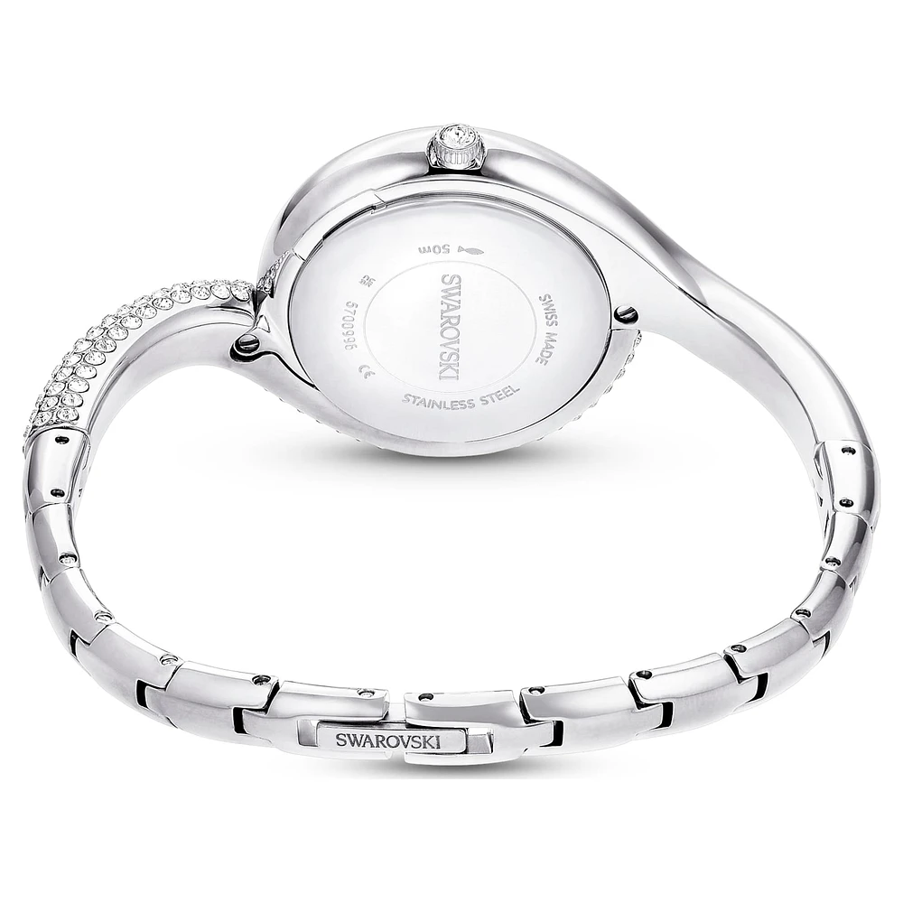 Dextera asymmetric watch, Swiss Made, Metal bracelet, Silver Tone, Stainless steel by SWAROVSKI