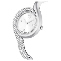 Dextera asymmetric watch, Swiss Made, Metal bracelet, Silver Tone, Stainless steel by SWAROVSKI