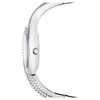 Dextera asymmetric watch, Swiss Made, Metal bracelet, Silver Tone, Stainless steel by SWAROVSKI