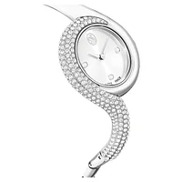 Dextera asymmetric watch, Swiss Made, Metal bracelet, Silver Tone, Stainless steel by SWAROVSKI