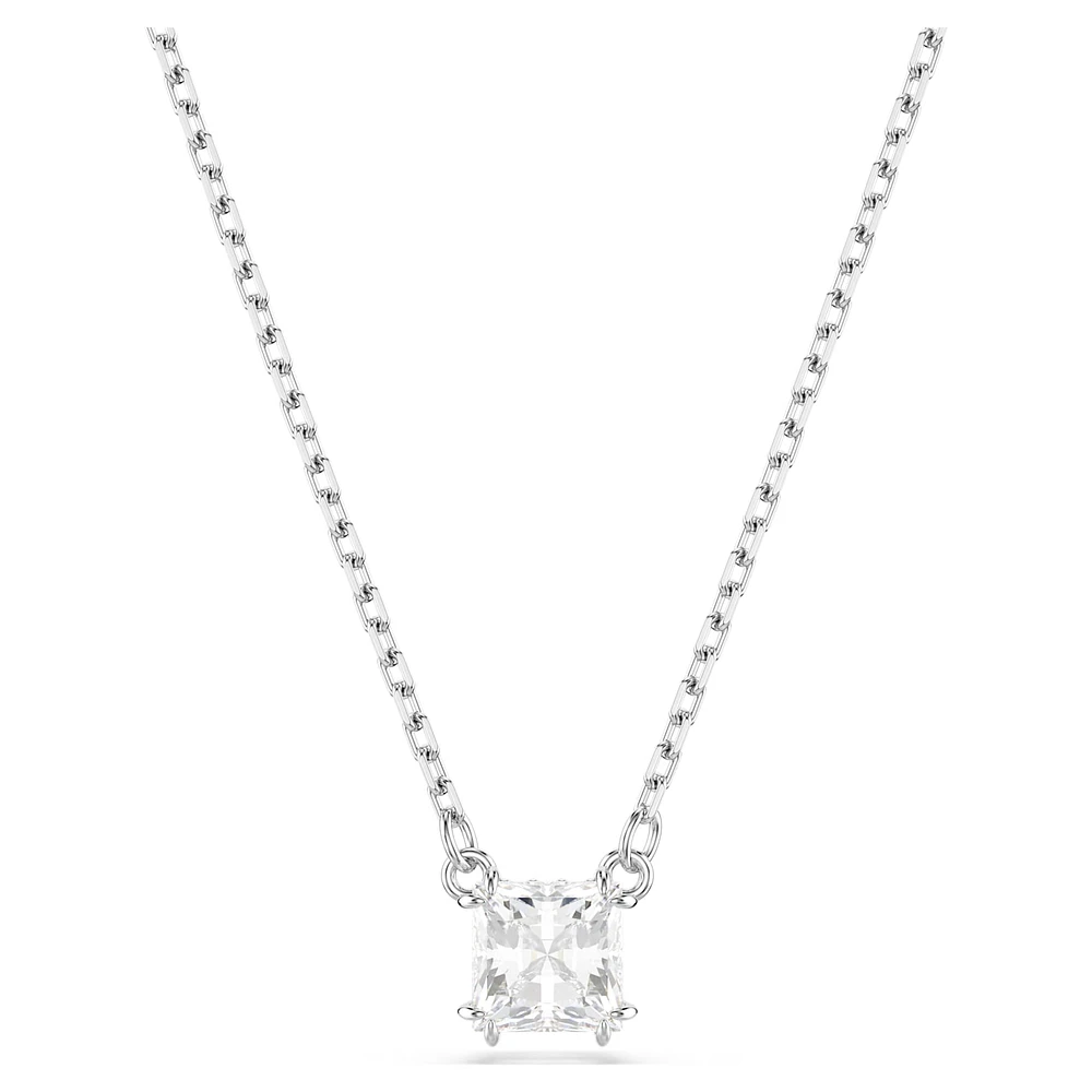 Stilla Attract pendant, Square cut, White