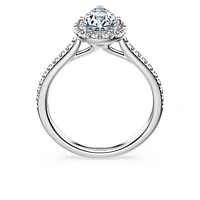 Eternity halo solitaire ring, Lab-grown diamonds 1.3 ct tw, Mixed shapes, 14K white gold by SWAROVSKI