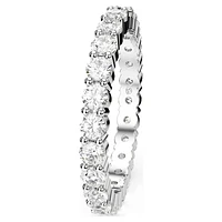 Matrix Vittore ring, Round cut, White, Silver-tone finish by SWAROVSKI