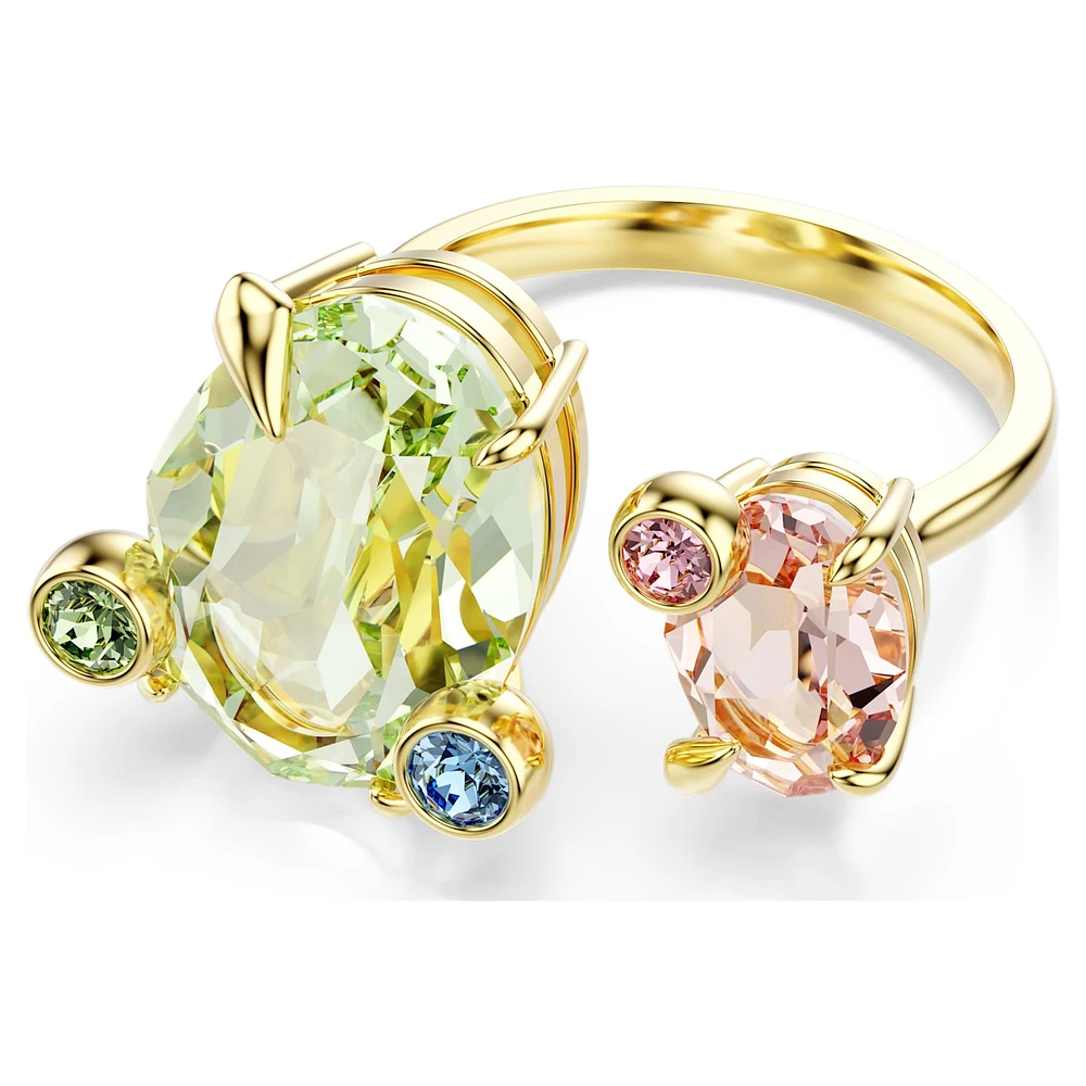 Gema ring, Set (3), Mixed cuts, Multicolored, Gold-tone plated by SWAROVSKI