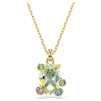 Gema pendant, Mixed cuts, Multicolored, Gold-tone plated by SWAROVSKI