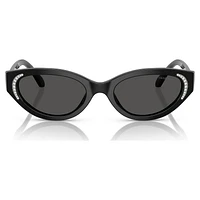 Sunglasses, Cat-Eye shape, SK6030, Black by SWAROVSKI