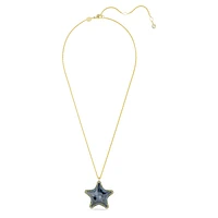 Idyllia SCS pendant, Starfish, Blue, Gold-tone plated by SWAROVSKI