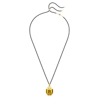 Lucent pendant, Octagon shape, Yellow, Gold-tone plated by SWAROVSKI