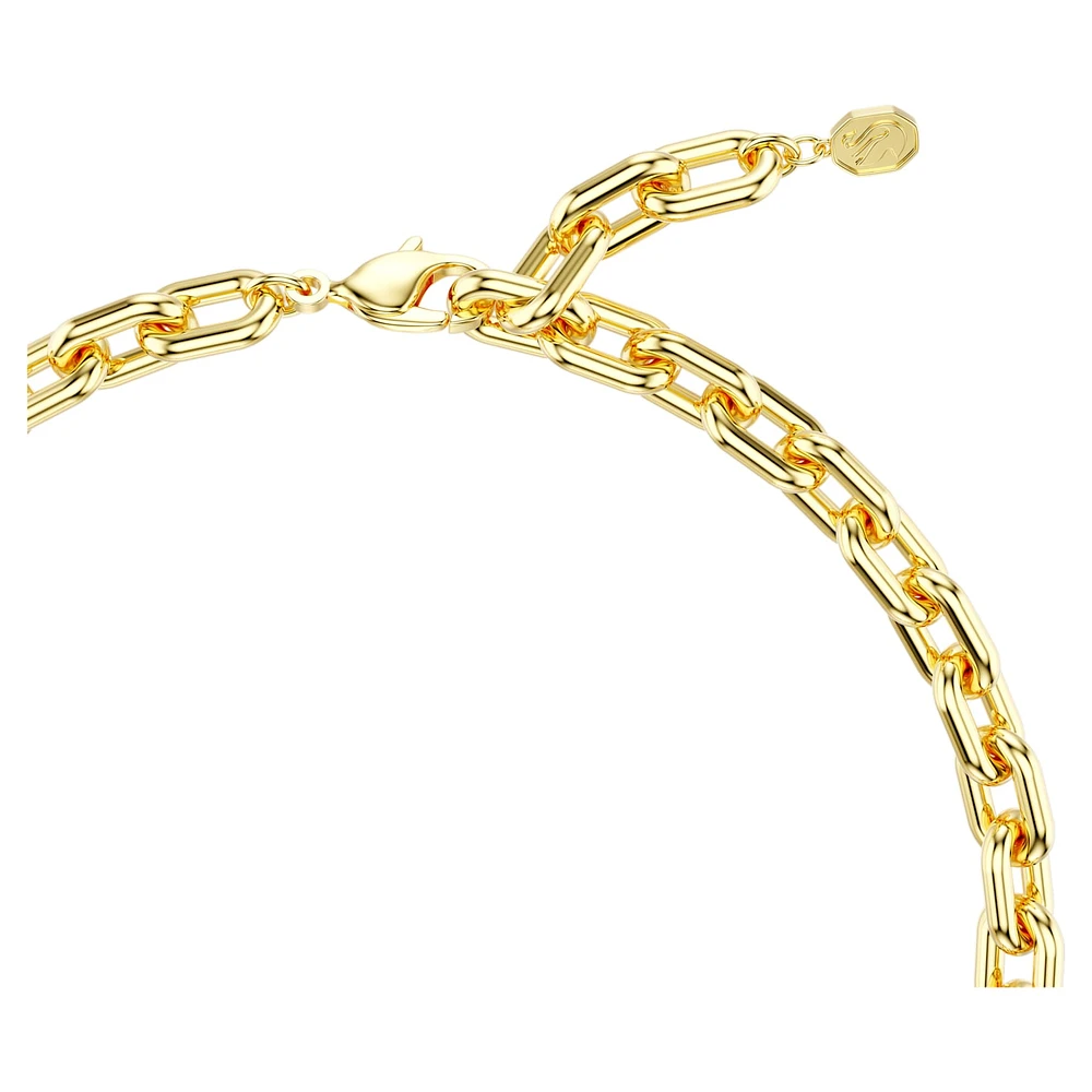 Idyllia necklace, Mixed cuts, Flower, Multicolored, Gold-tone plated by SWAROVSKI