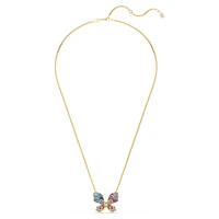 Idyllia pendant and brooch, Mixed cuts, Pavé, Butterfly, Multicolored, Gold-tone plated by SWAROVSKI