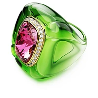 Dulcis cocktail ring, Cushion cut, Pavé, Multicoloured by SWAROVSKI